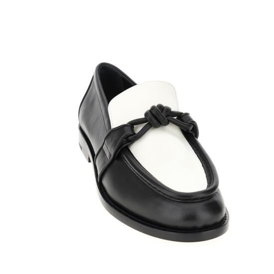  보테가베네타 로퍼 BOTTEGA VENETA 투톤 가죽 '아스테어'  여성 블랙 - BOTTEGA VENETA