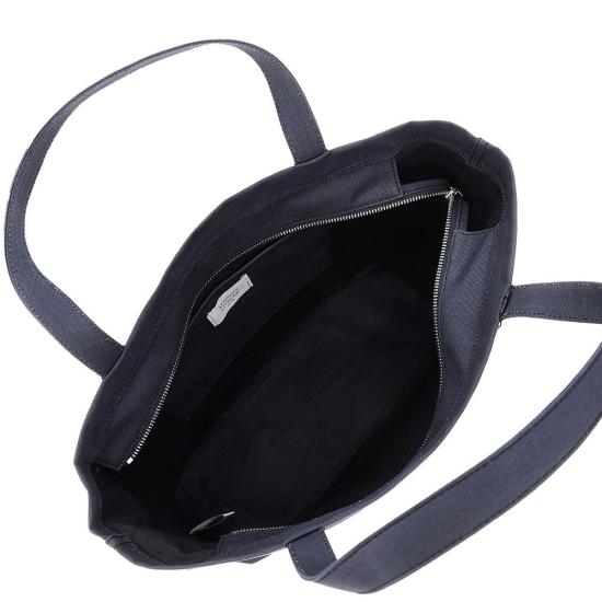  메종키츠네 토트백 메종 키츠네 라지 '폭스 헤드' 캔버스  맨 블루 - MAISON KITSUNE