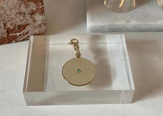  Bobbie Carr 목걸이/팬던트 바비 카 라운드 에메랄드 디스크