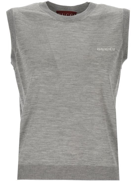 25SS 구찌 스웨터 830829 XKEWC1014 GREY MELANGE WHITE