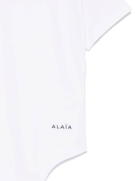 25SS 알라이아 바디수트 티셔츠 AA9B0354J065A 000 White - ALAIA