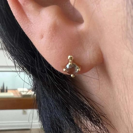  제니 권 디자인스 목걸이/팬던트 제니 권, 그린 사파이어 아리아 스터드 싱글 디자인 - JENNIE KWON DESIGNS