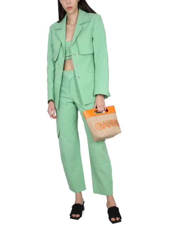  가니 트레이닝 티셔츠 F7596 484 GREEN - GANNI