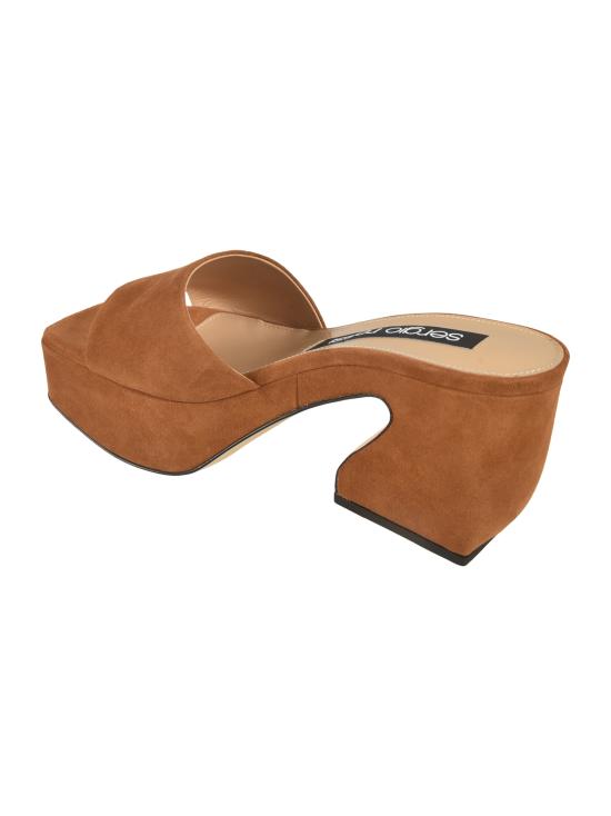 25SS 세르지오로시 뮬/슬리퍼 B12100 MCAZ01 2517 110 Leather Brown - SERGIO ROSSI