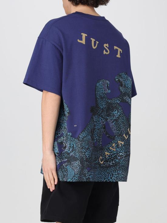 25SS 저스트까발리 반팔 티셔츠 78OAHA06CJ718 204 Blue - JUST CAVALLI