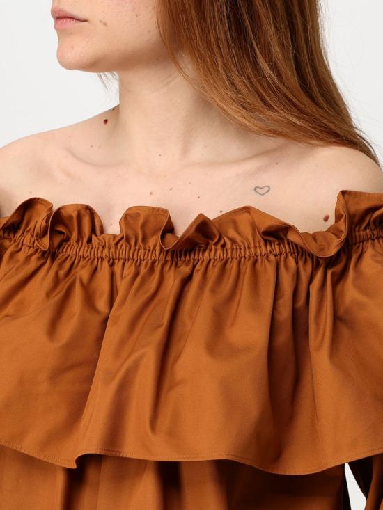 25FW 생로랑 숏 원피스 820312Y3A99 2498 Brick Red - SAINT LAURENT