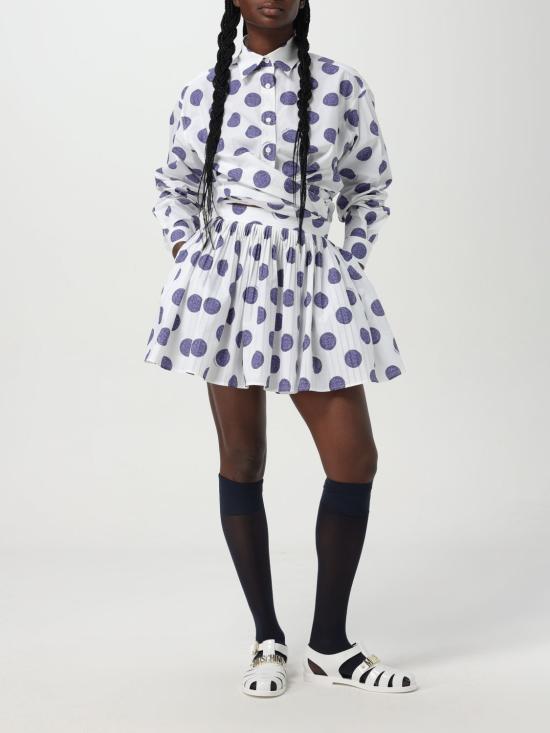 25SS 모스키노 숏 스커트 01130450 1002 White - MOSCHINO