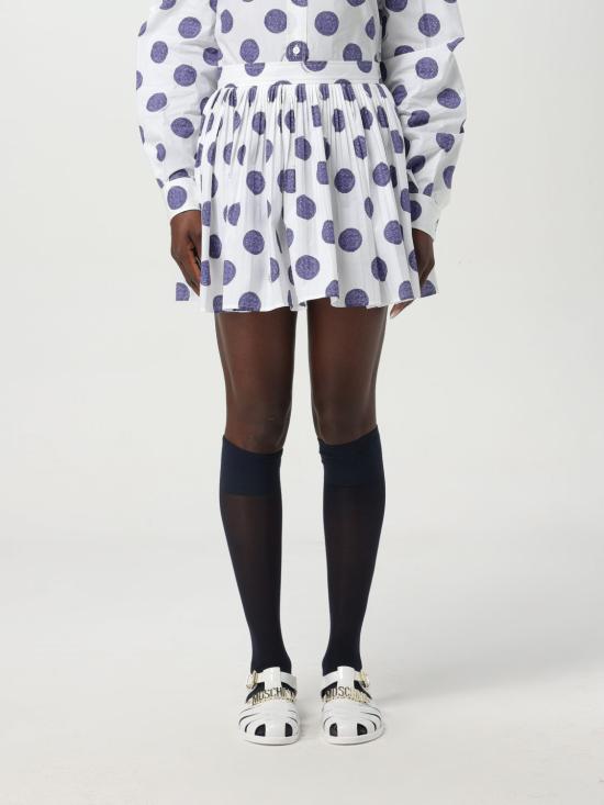 25SS 모스키노 숏 스커트 01130450 1002 White