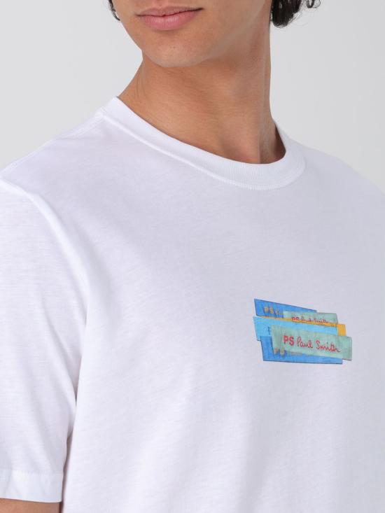 25SS 폴 스미스 지브라 패치 반팔 M2R011RPP5128 01 White - PAUL SMITH