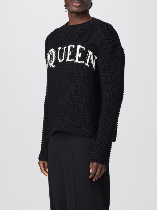 25FW 알렉산더 맥퀸 스웨터 829319Q1BDL 1080 Black - ALEXANDER MCQUEEN