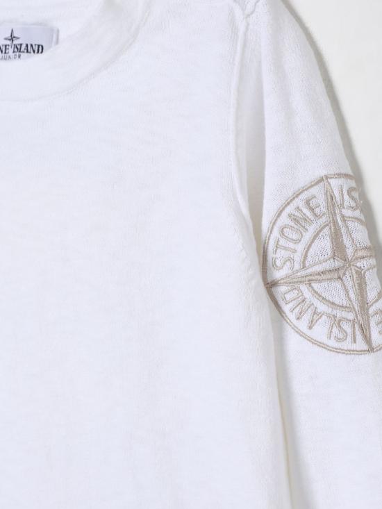25FW [키즈] 스톤 아일랜드 풀오버 5100012S00B0 V0001 White - STONE ISLAND