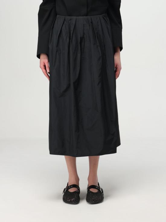 25SS 질샌더 롱 스커트 J01MA0154J70005 001 Black