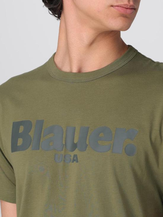 25SS 블라우어 반팔 티셔츠 BLUH02191004547 647 Green - BLAUER
