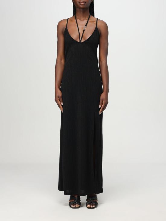 26SS 칼라거펠트 롱 원피스 KHA1W46028 999 Black