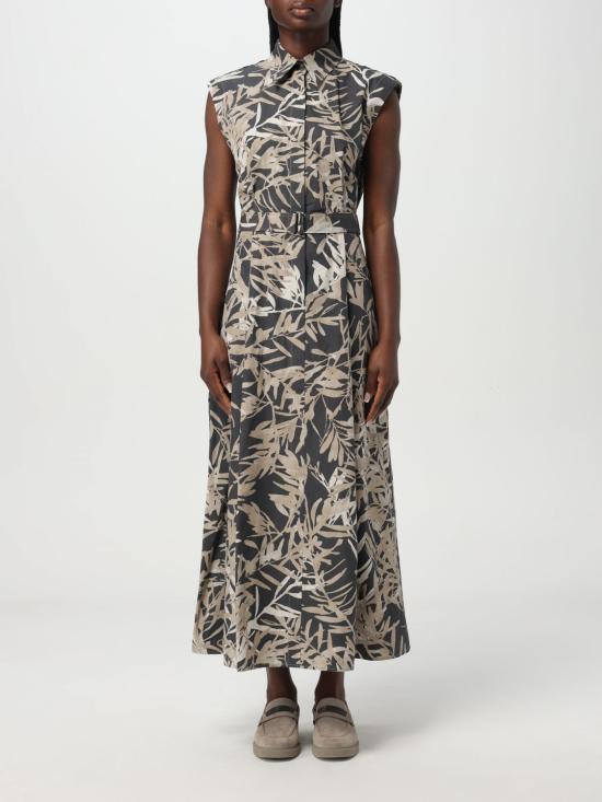 25FW 브루넬로 쿠치넬리 롱 원피스 ML900A5286 C005 Brown