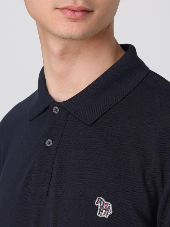 26SS 폴 스미스 레귤러핏 지브라 패치 폴로 셔츠 M2R183KPZEBRA 49 Blue - PAUL SMITH