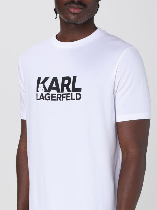 25FW 칼라거펠트 반팔 티셔츠 KM755087 10 White - KARL LAGERFELD