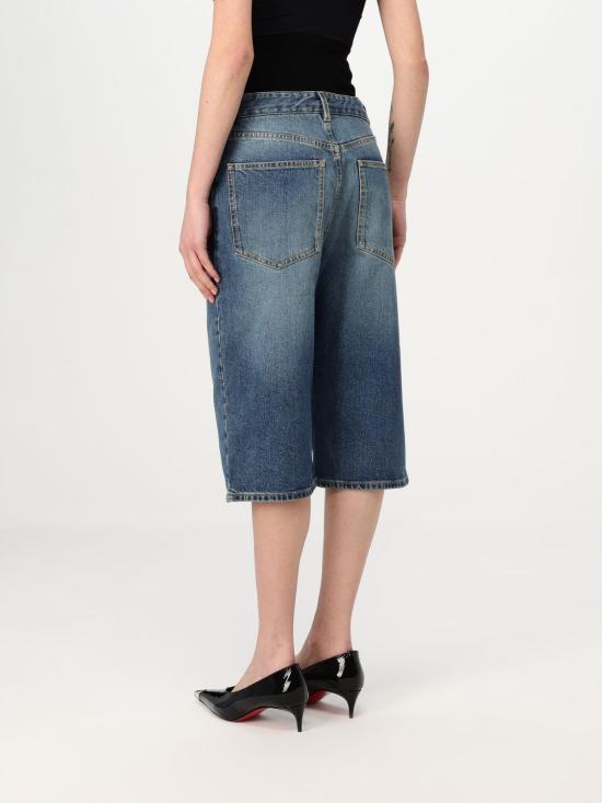 25SS 알라이아 크롭 팬츠 AA9P1142T536A 525 Denim - ALAIA
