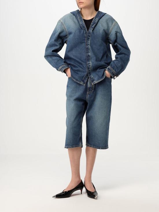 25SS 알라이아 크롭 팬츠 AA9P1142T536A 525 Denim - ALAIA