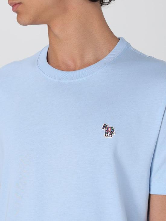 26SS 폴 스미스 슬림핏 코튼 티셔츠 M2R010RKZEBRA4 1E Blue - PAUL SMITH