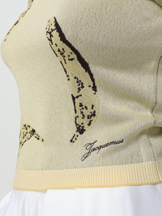 25SS 자크뮈스 반팔 티셔츠 251KN5972025 2BU Yellow - JACQUEMUS