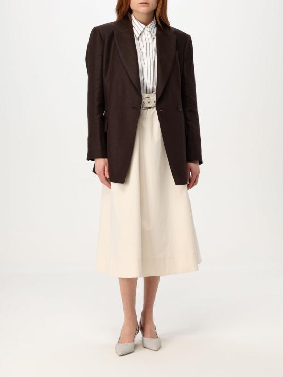 25FW 브루넬로 쿠치넬리 폴리쉬드 린넨 트윌 모닐리 블레이저 ML1427261 C273 Brown - BRUNELLO CUCINELLI