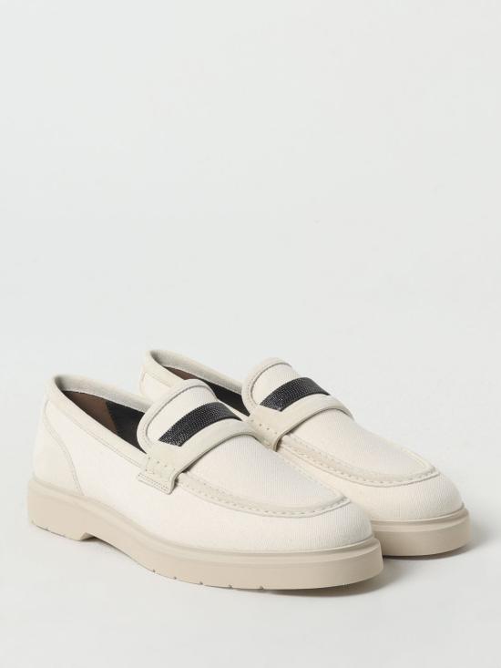 25SS 브루넬로 쿠치넬리 로퍼 MZ12G2956 C004 Ecru - BRUNELLO CUCINELLI