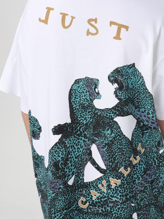 25SS 저스트까발리 반팔 티셔츠 78OAHA06CJ718 003 White - JUST CAVALLI
