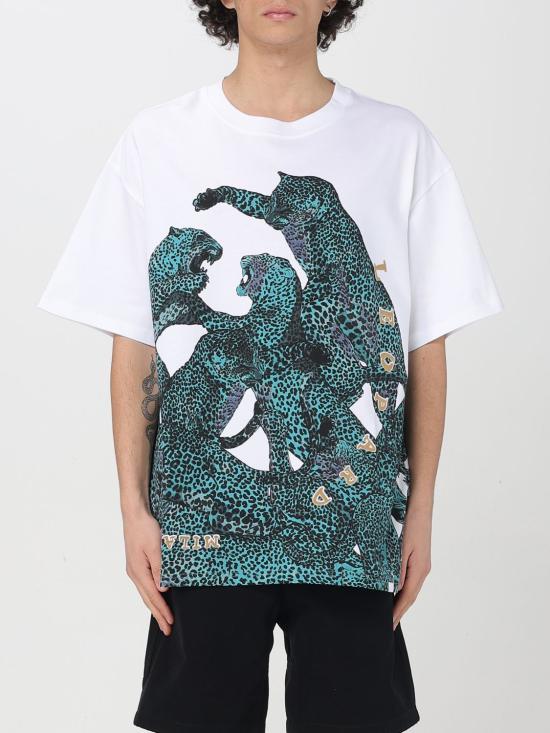 25SS 저스트까발리 반팔 티셔츠 78OAHA06CJ718 003 White