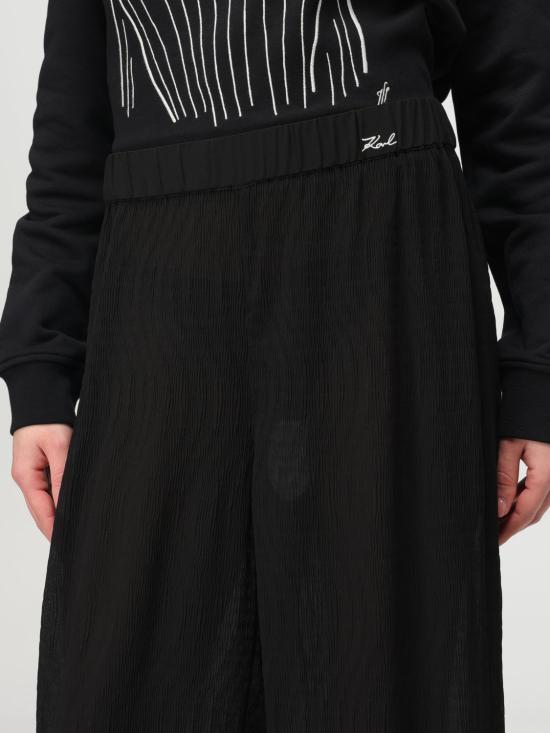 25SS 칼라거펠트 스트레이트 팬츠 KHA2W46008 999 Black - KARL LAGERFELD