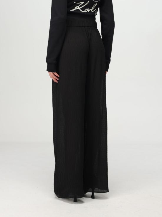 25SS 칼라거펠트 스트레이트 팬츠 KHA2W46008 999 Black - KARL LAGERFELD