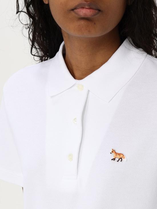 25FW 메종키츠네 베이비 폭스 패치 레귤러 폴로  OW00207KJ7010 P100 White - MAISON KITSUNE