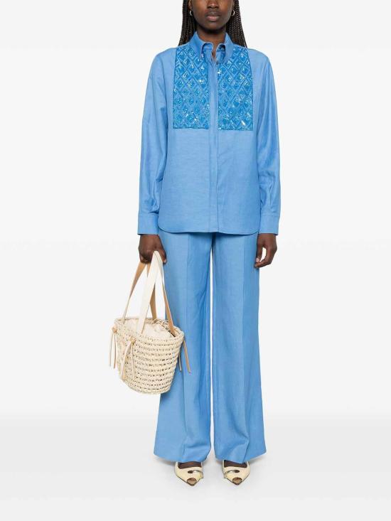  파로쉬 스트레이트 팬츠 RAISA25D232214046 Blue - PAROSH