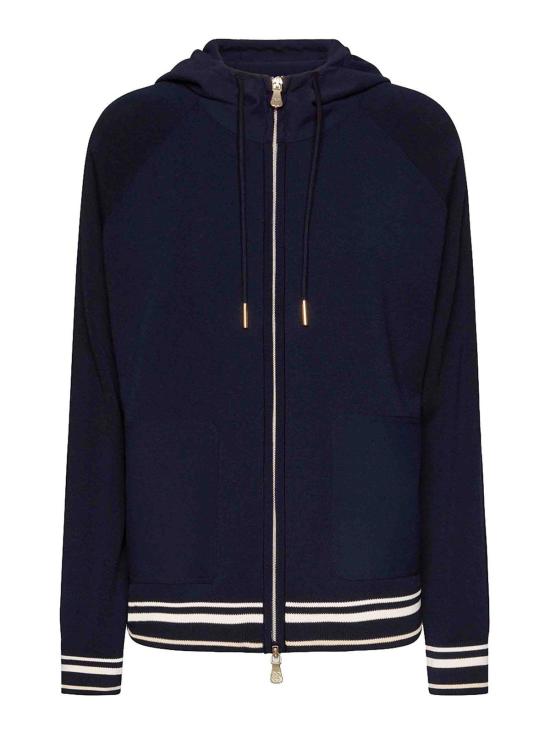  ELENA MIRO` 후드 티셔츠 M297Z000424N0B1 Blue