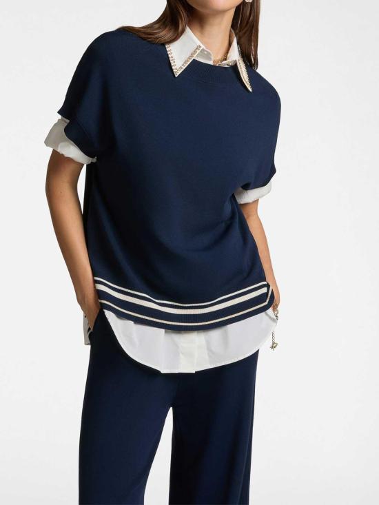  ELENA MIRO` 스웨터 M293Z000420N0B1 Blue - OTHER BRANDS