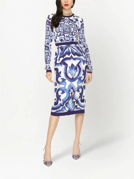 25SS 돌체앤가바나 미디 원피스 F6ZJ7THPABKHA3TN White - DOLCE & GABBANA