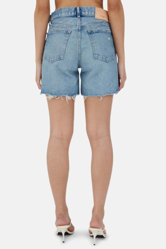  마우지 데님 숏팬츠 Moussy Greatford 반바지 블루 - MOUSSY