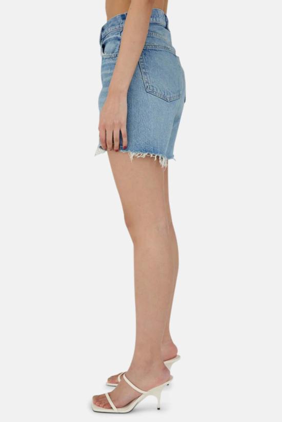  마우지 데님 숏팬츠 Moussy Greatford 반바지 블루 - MOUSSY