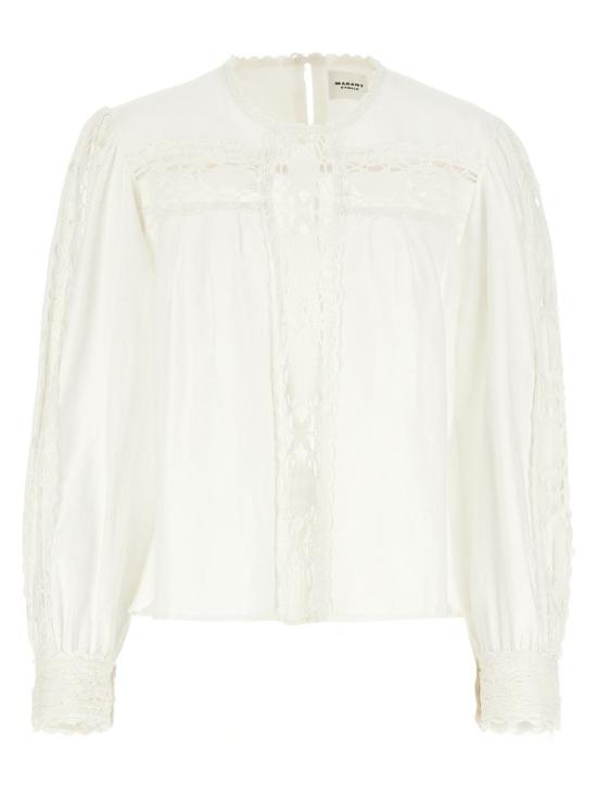 25SS 이자벨마랑에뚜왈 블라우스 HT0581FAC1J14E20WH WHITE