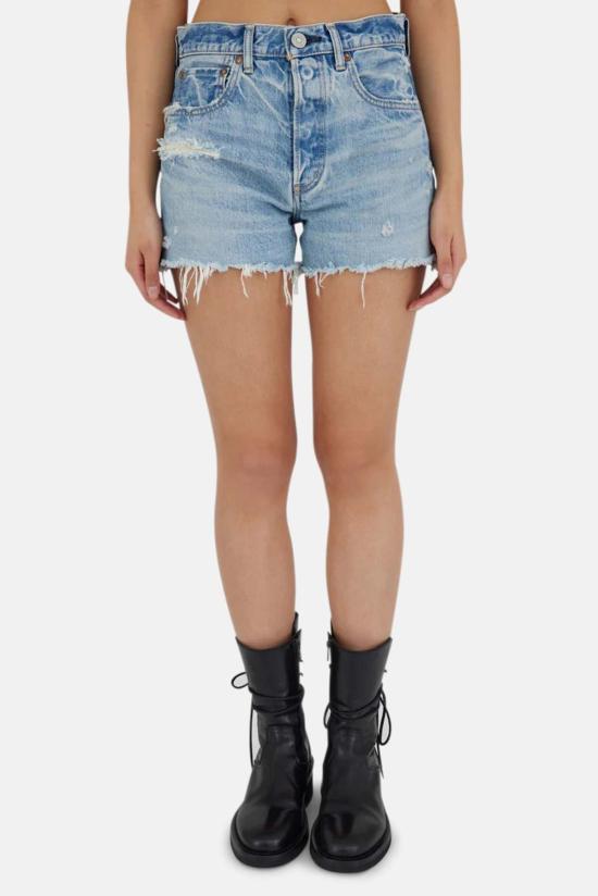  마우지 데님 숏팬츠 Moussy Ridgemere 반바지 라이트 블루