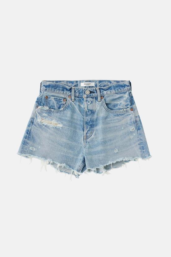  마우지 데님 숏팬츠 Moussy Ridgemere 반바지 라이트 블루 - MOUSSY