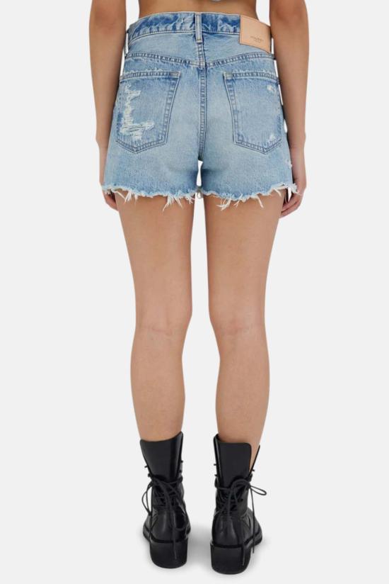  마우지 데님 숏팬츠 Moussy Ridgemere 반바지 라이트 블루 - MOUSSY