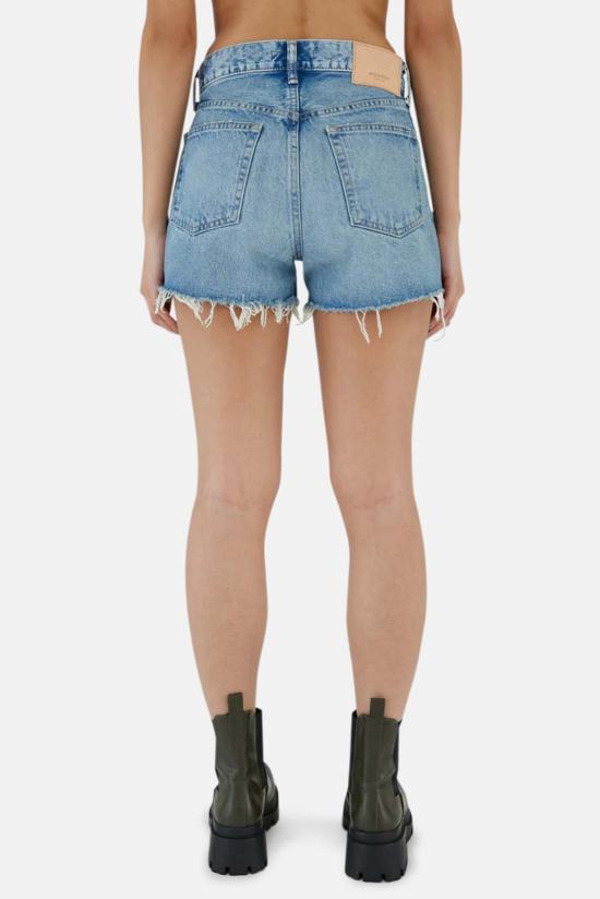  마우지 데님 숏팬츠 Moussy Troppard 반바지 라이트 블루 - MOUSSY