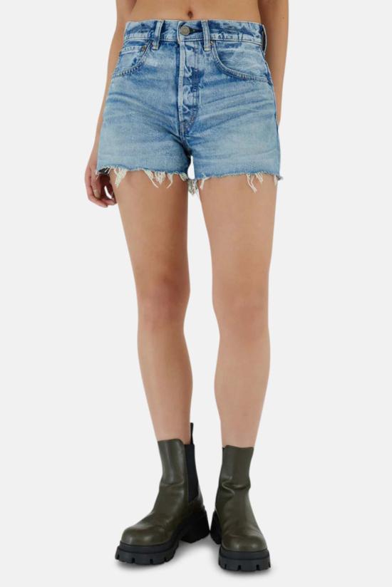  마우지 데님 숏팬츠 Moussy Troppard 반바지 라이트 블루