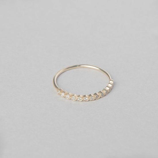  바비 카 반지 다이아몬드 슬라이스 밴드