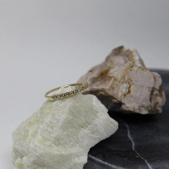  바비 카 반지 다이아몬드 슬라이스 밴드 - BOBBIE CARR