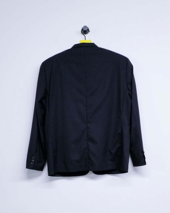  세컨드 레이어 수트 자켓 세컨드/레이어 바리오 블레이저 네이비 & 그레이 핀스트라이프 - SECOND/LAYER