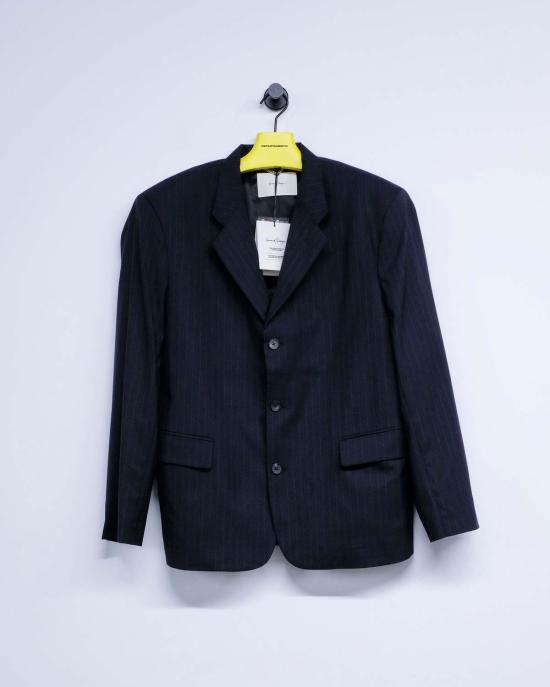  세컨드 레이어 수트 자켓 세컨드/레이어 바리오 블레이저 네이비 & 그레이 핀스트라이프 - SECOND/LAYER