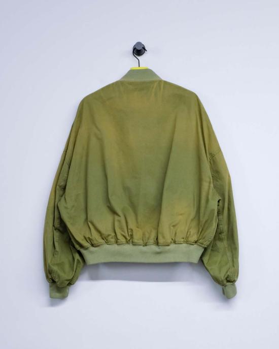  JW앤더슨 봄버 자켓 JW 앤더슨 페이디드 올리브 코튼 봄버 재킷 - JW ANDERSON