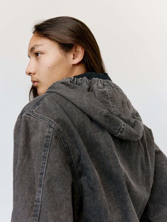  아워레가시 데님 자켓 Our Legacy Bank 재킷 블랙 코팅 워시 - OUR LEGACY